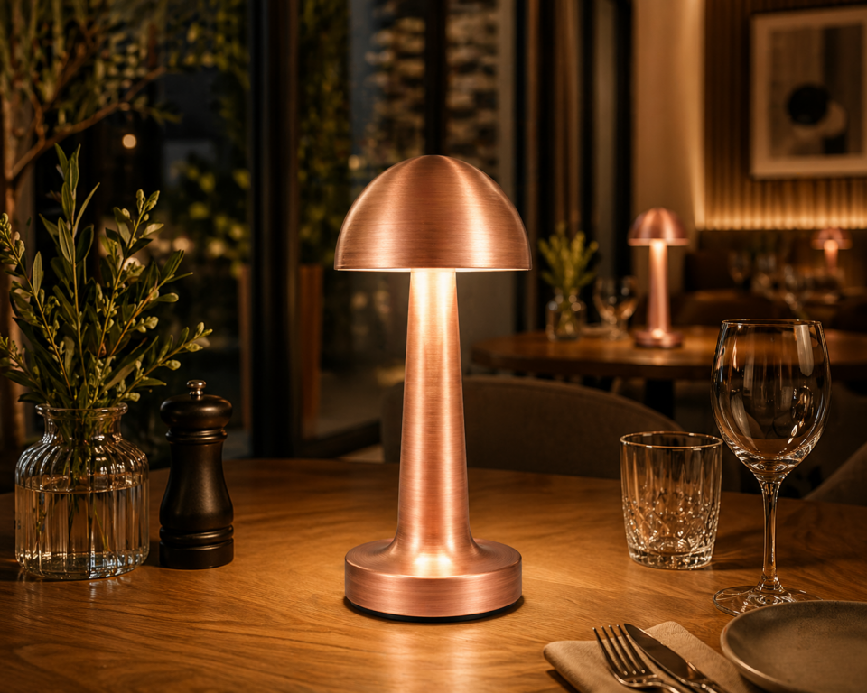 CATA CT-8430 Lizbon Şarjlı Masa Lambası (Rose Gold)