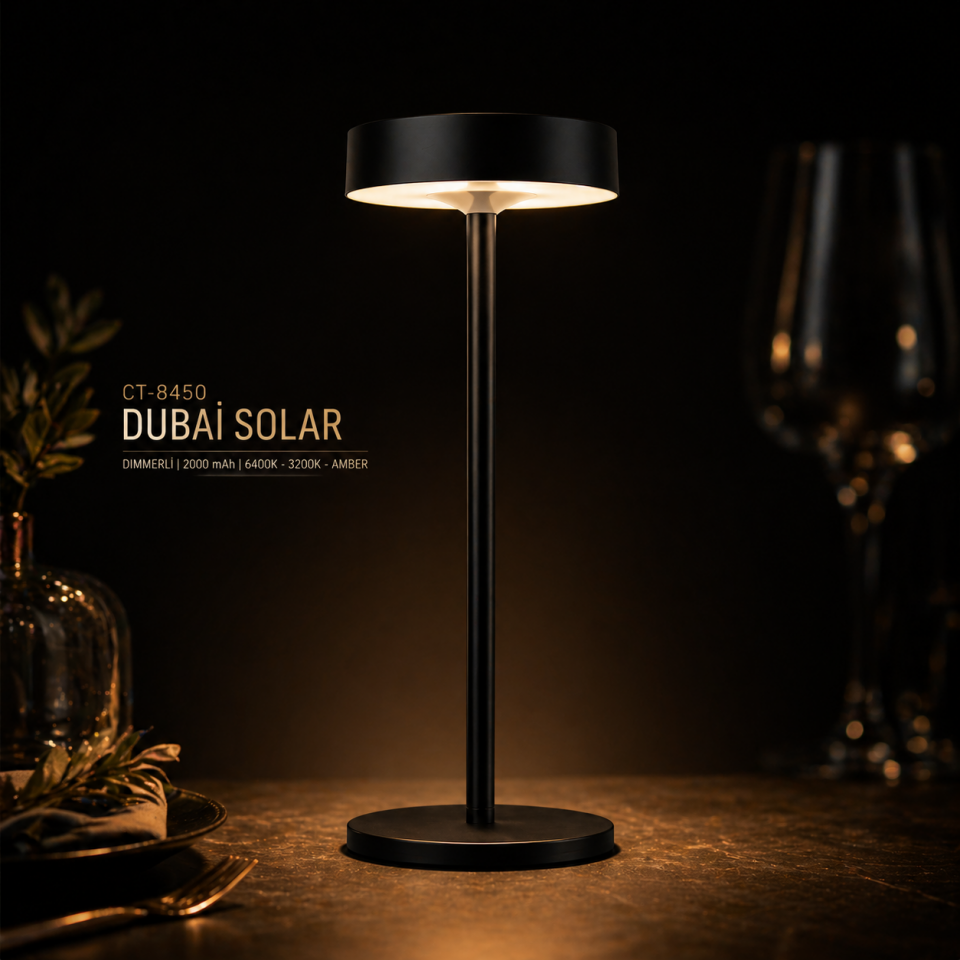 CATA CT-8450 Dubai Solar Şarjlı Masa Lambası