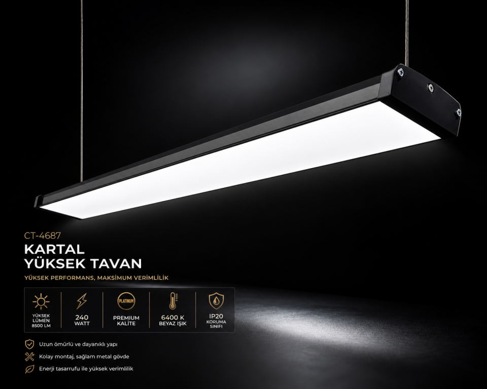 CATA CT-4687 Kartal Yüksek Tavan LED Armatür