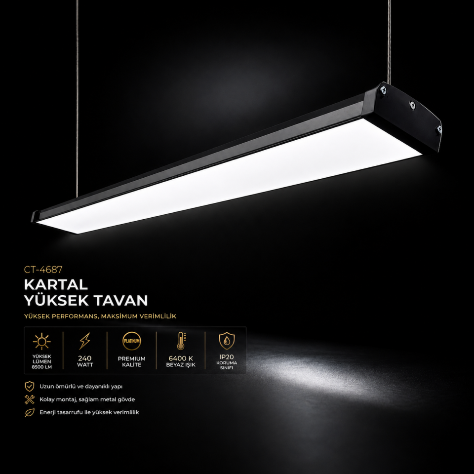 CATA CT-4687 240W Kartal Yüksek Tavan LED Armatür