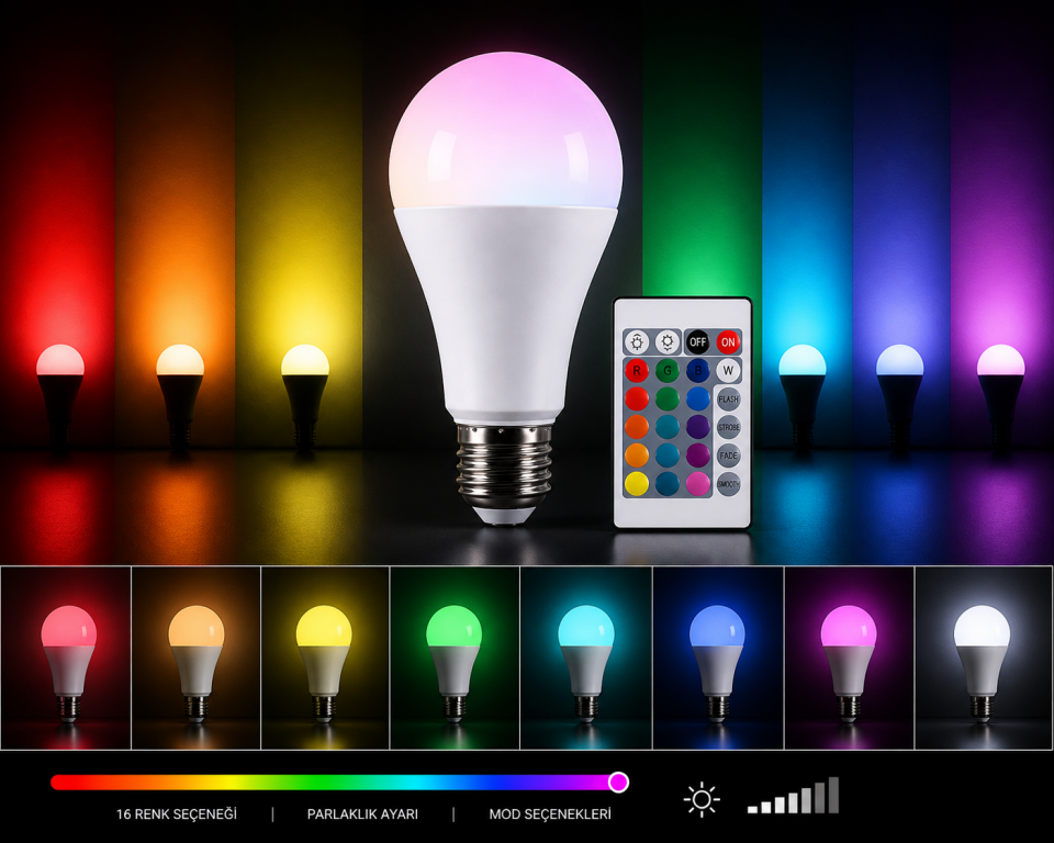 CATA CT-4058 9w RGB Kumandalı LED Ampul