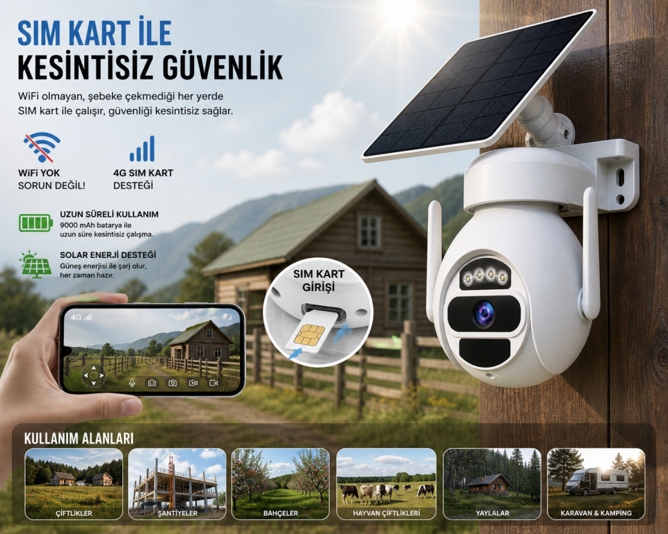CATA CT-4053 Akıllı Solar SIM Kart Kamera