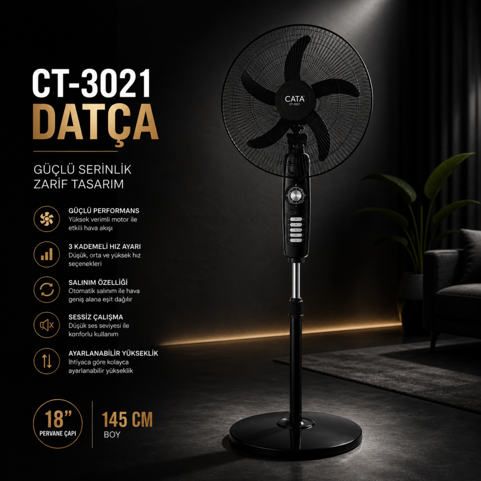 CATA CT-3021 Datça Ayaklı Vantilatör