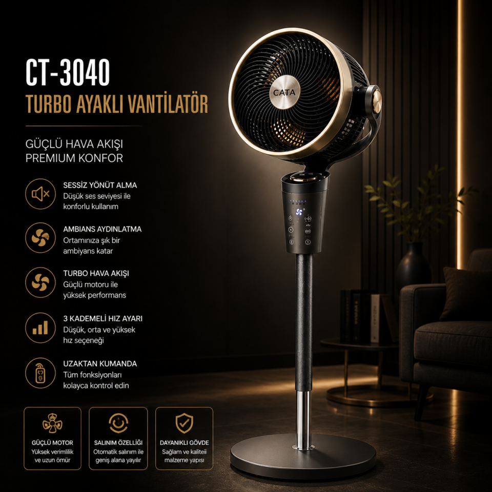 CATA CT-3040 Turbo Ayaklı Vantilatör