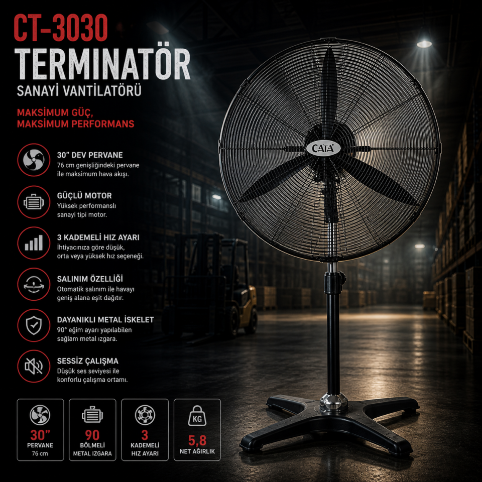 CATA CT-3030 Terminator Sanayi Vantilatörü