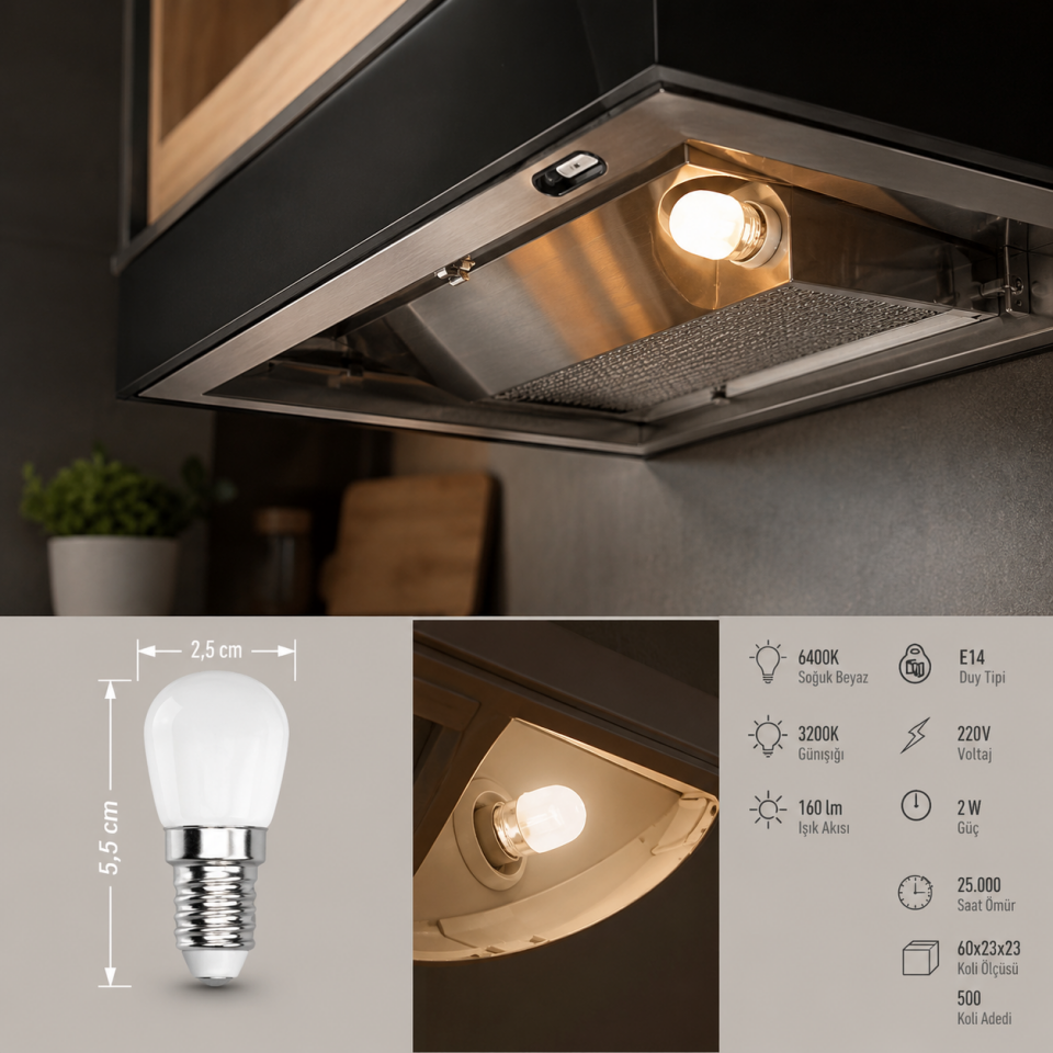 CATA CT-4261 2W Mini LED Ampul E14 Duy