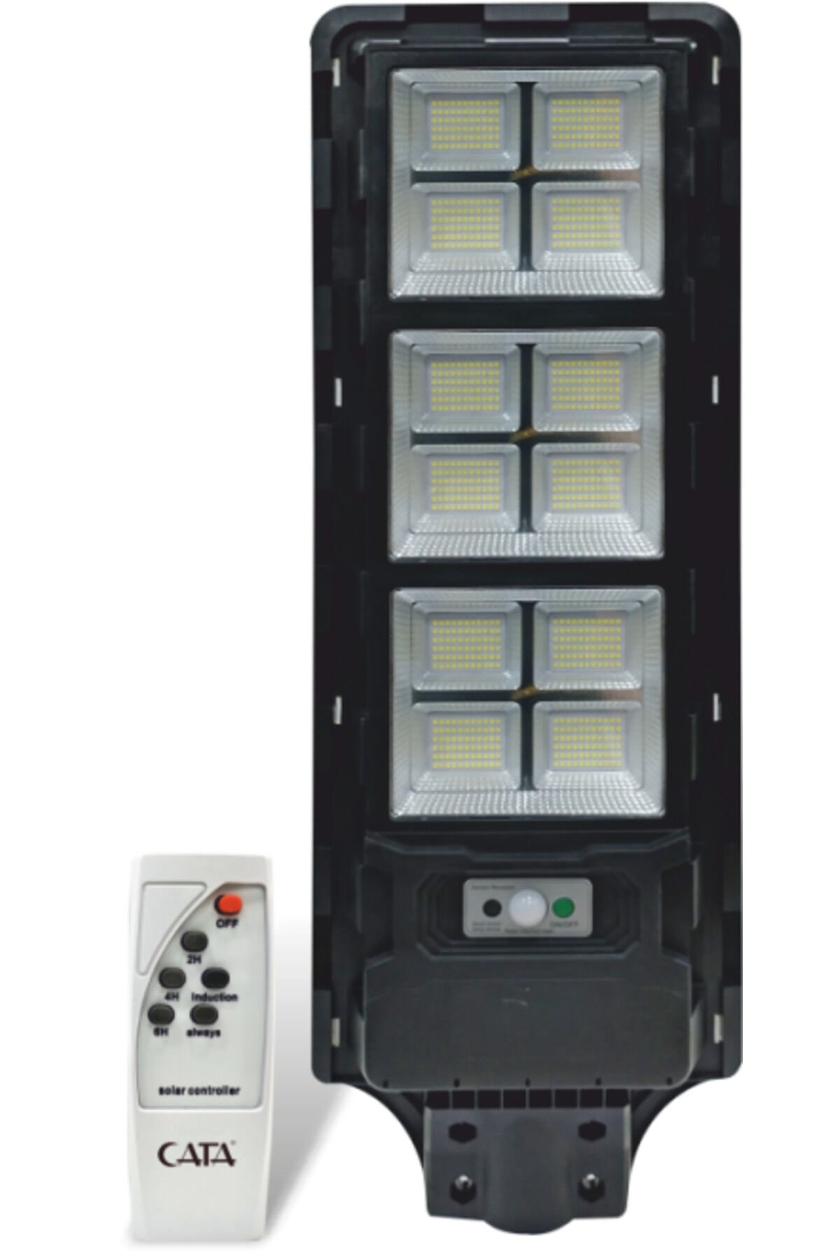 CT 4642 Solar Güneş Enerjili 300W Sensörlü Sokak Armatür 6400K Beyaz Işık