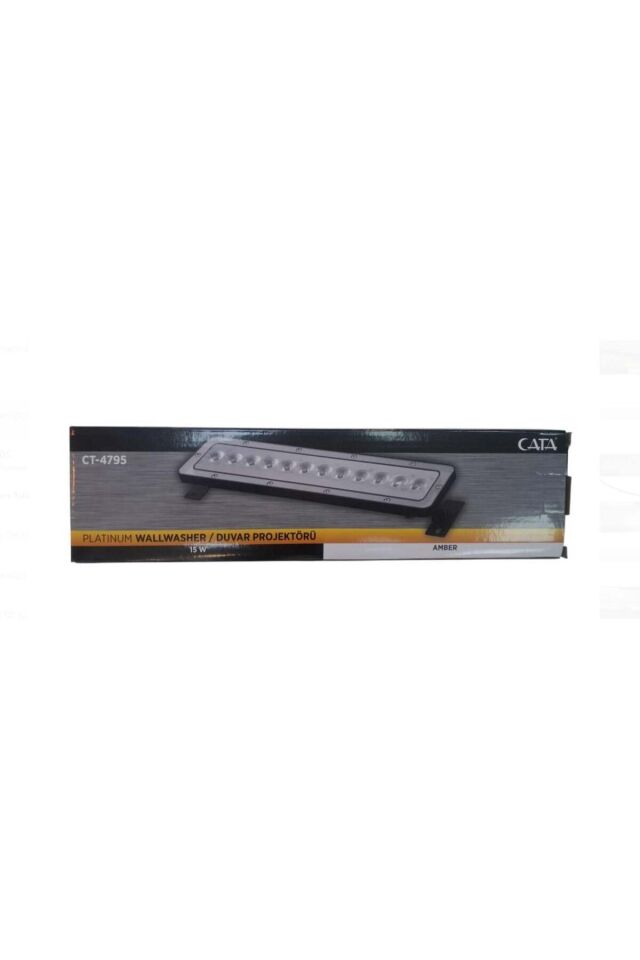 CT-4795 15W Platinium Wallwasher – 30cm Amber Işık, 220V, IP65 Dış Mekan Buhar Filtresi, 960 Lü