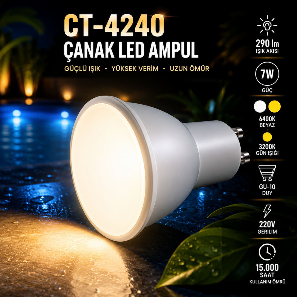 CATA CT-4240 7W Çanak LED Ampul