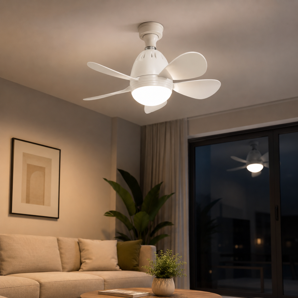 Helios HS-9301 25W 5 Pervaneli Tavan Vantilatörlü LED Ampul