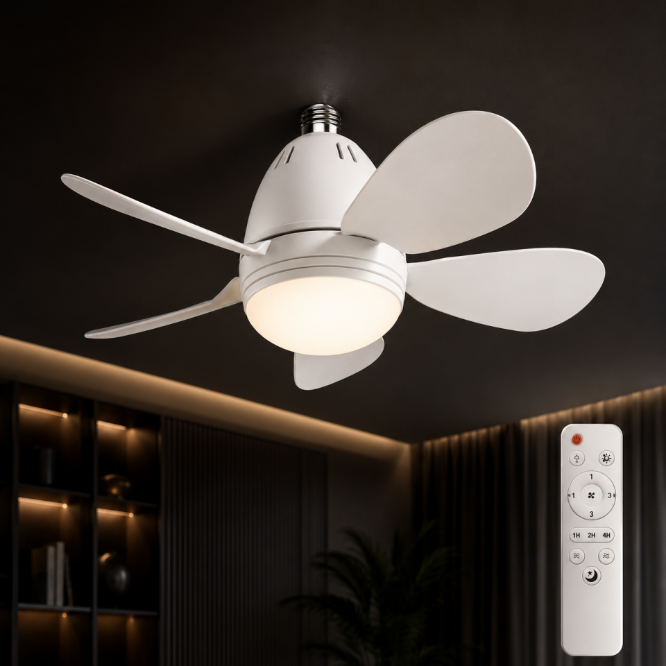 Helios HS-9301 25W 5 Pervaneli Tavan Vantilatörlü LED Ampul