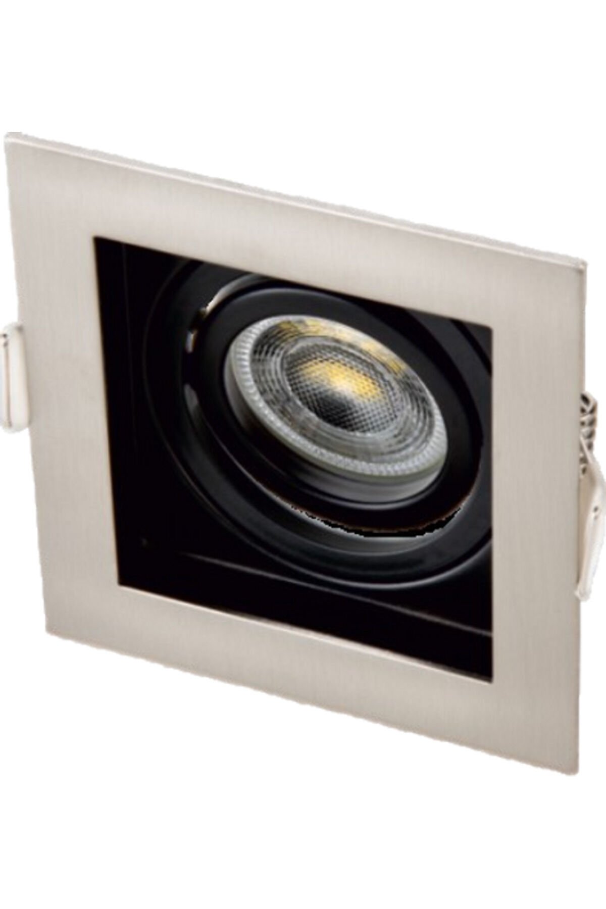 Ct-5225 Pars Kare Boş Spot Kasası Satin-Siyah GU10 - 12'Lİ PAKET (Ampulsüz)