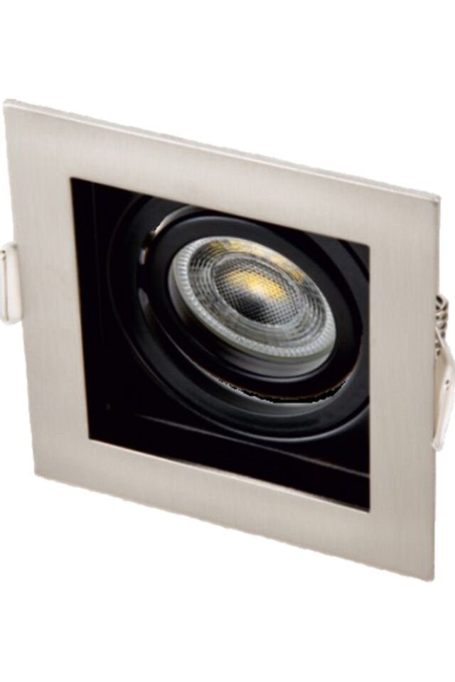 Ct-5225 Pars Kare Boş Spot Kasası Satin-Siyah GU10 - 12'Lİ PAKET (Ampulsüz)
