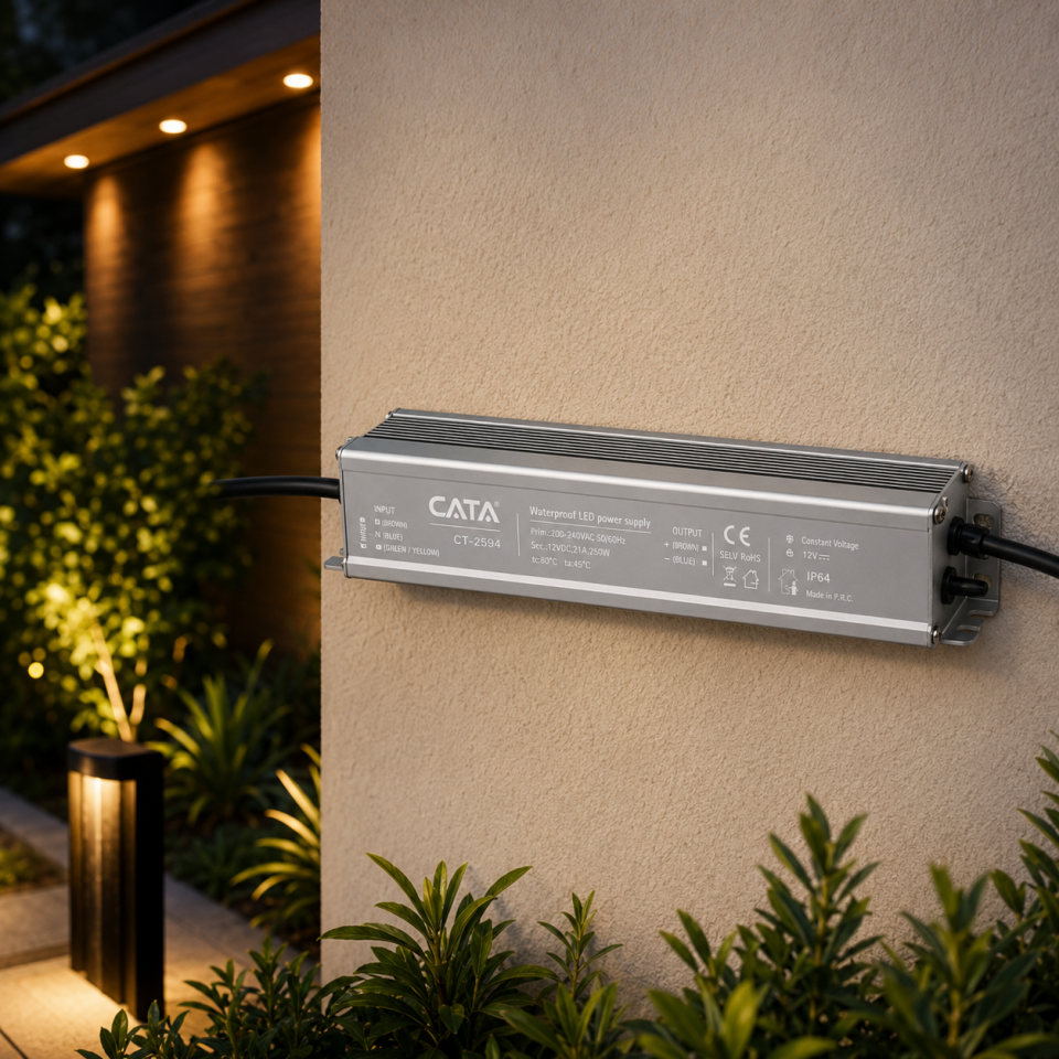 CATA CT-2594 21A 250W Dış Mekân LED Trafosu 12V DC IP64