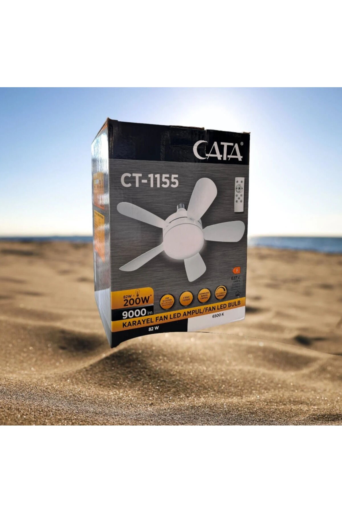 CT-1155 82W Karayel Fan Led Ampül Beyaz Işık