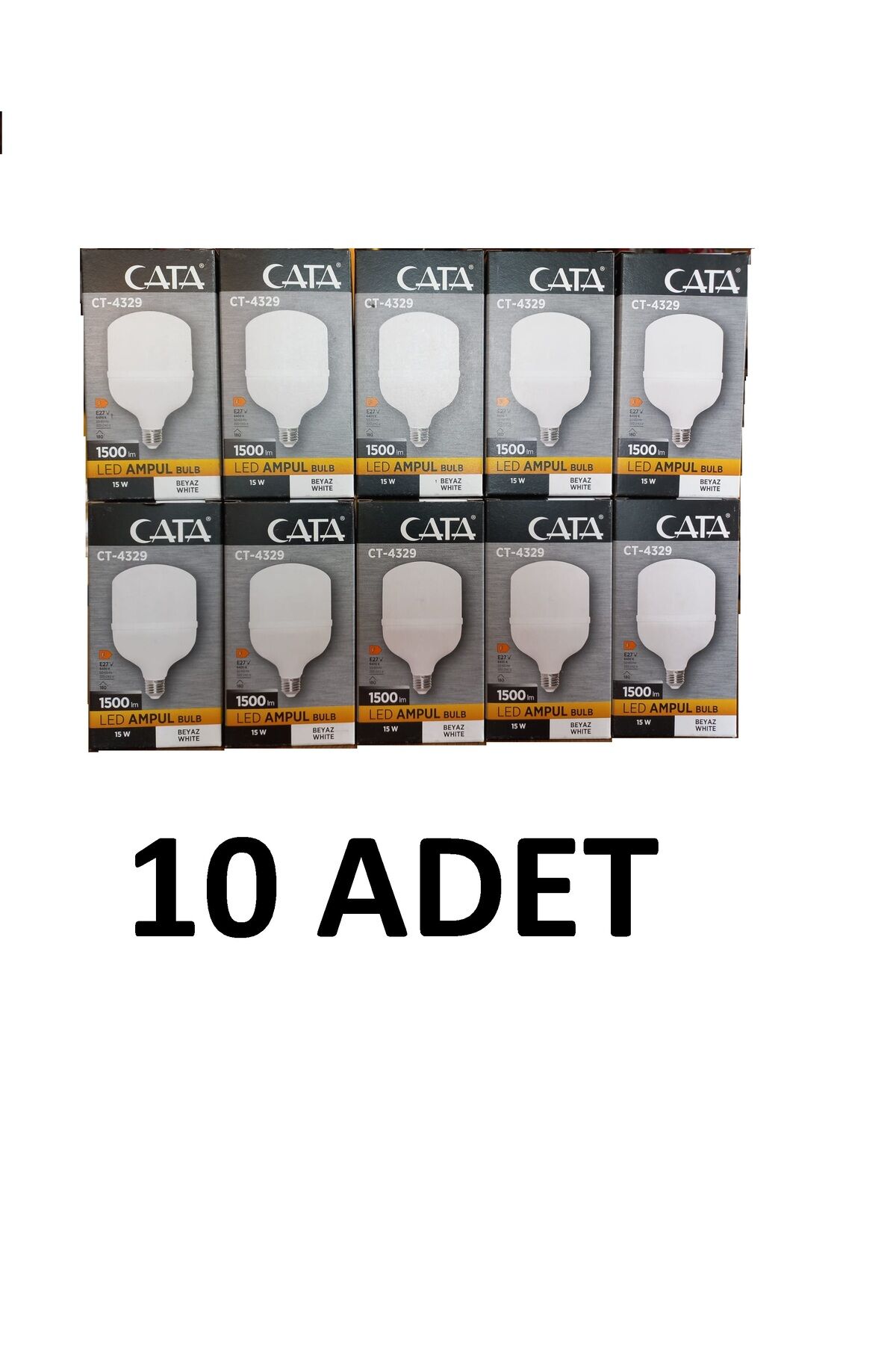15W TORCH LED AMPUL 6400 K E27 CT-4329 10 ADET