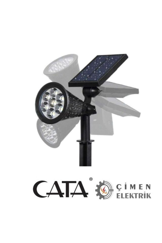 Ct 7310 7w Solar Güneş Enerjili Bahçe Armatürü Yeşil Işık