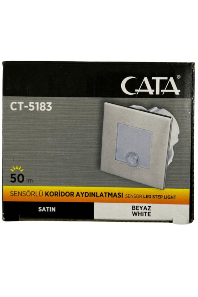 CT-5183 1,5W 6400K (Beyaz Işık) Sensörlü Koridor Aydınlatması (10 Adet)