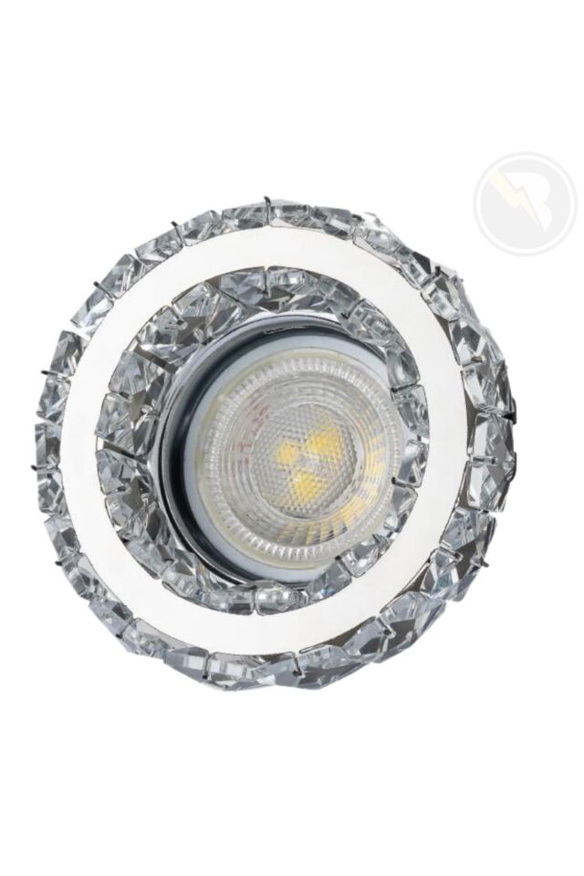 Berfin Dekoratif Modern Salon, Koridor, Mutfak, Lamba Kristal Cam Spot 7W Beyaz Işık - CT-6584