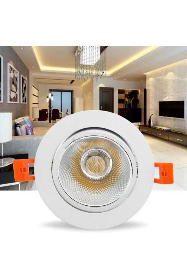 CT-5204 7W Akik COB LED Gömme Spot 6400K Beyaz Işık 470 lm Tavan Aydınlatma
