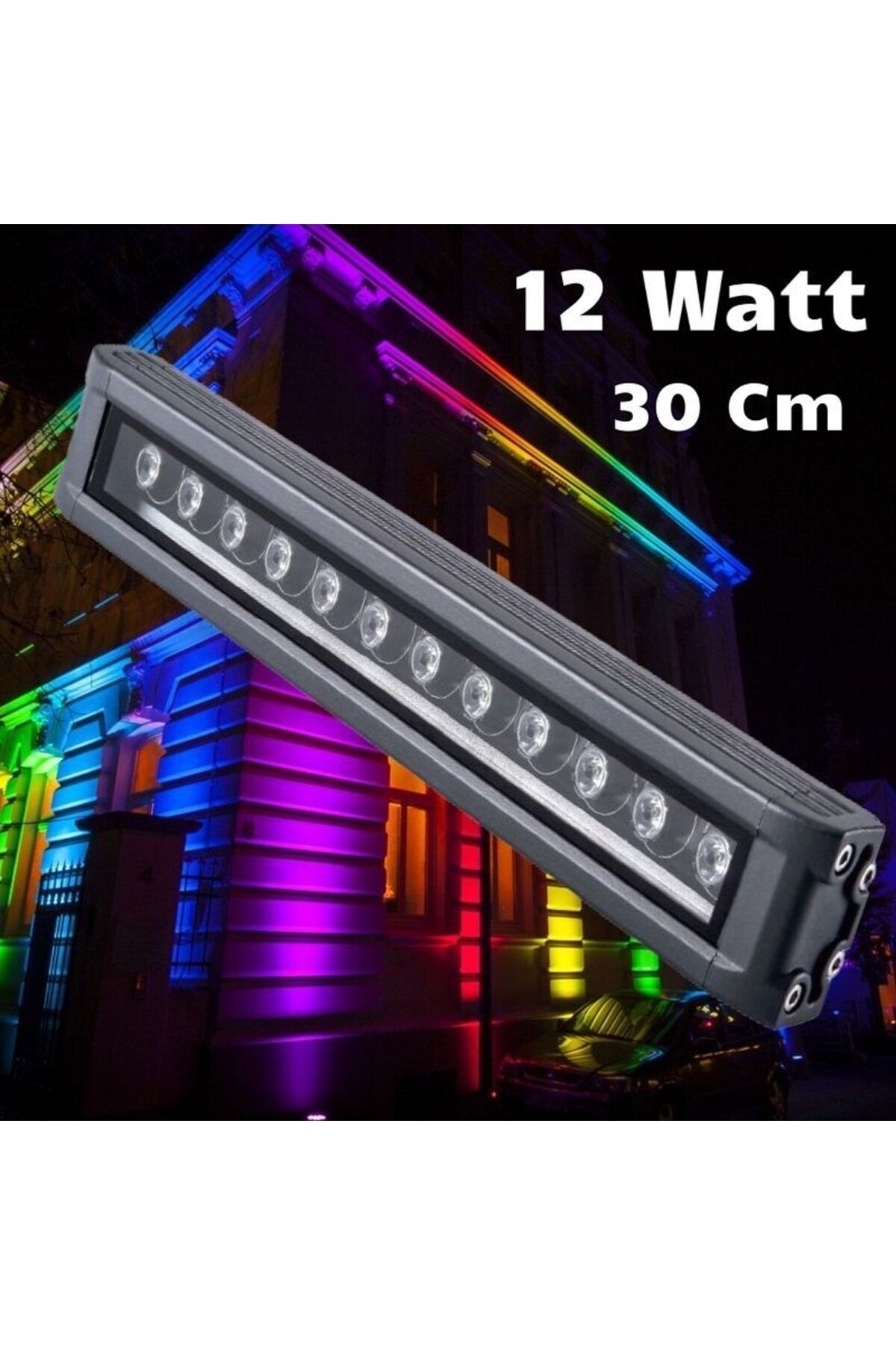 12 Watt Gold Wallwasher 30 Cm Amber Renk Ct-4695