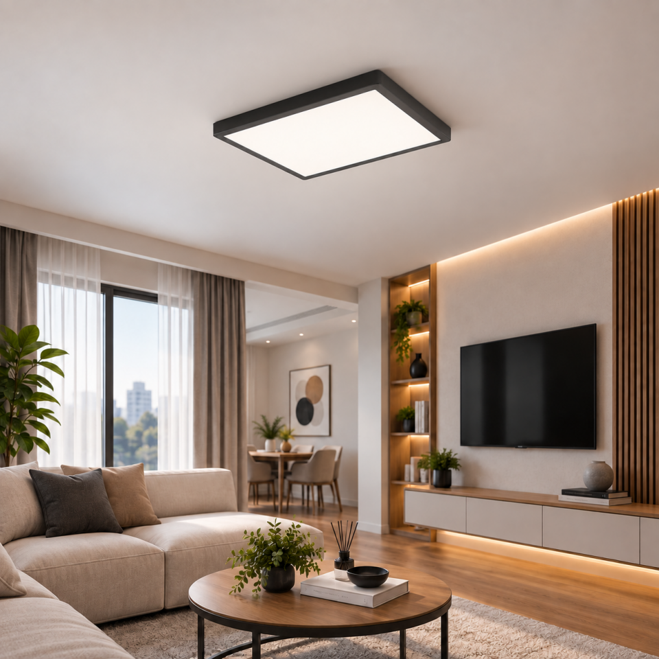 AP04-01891 18W Siyah Kare CCT LED Panel