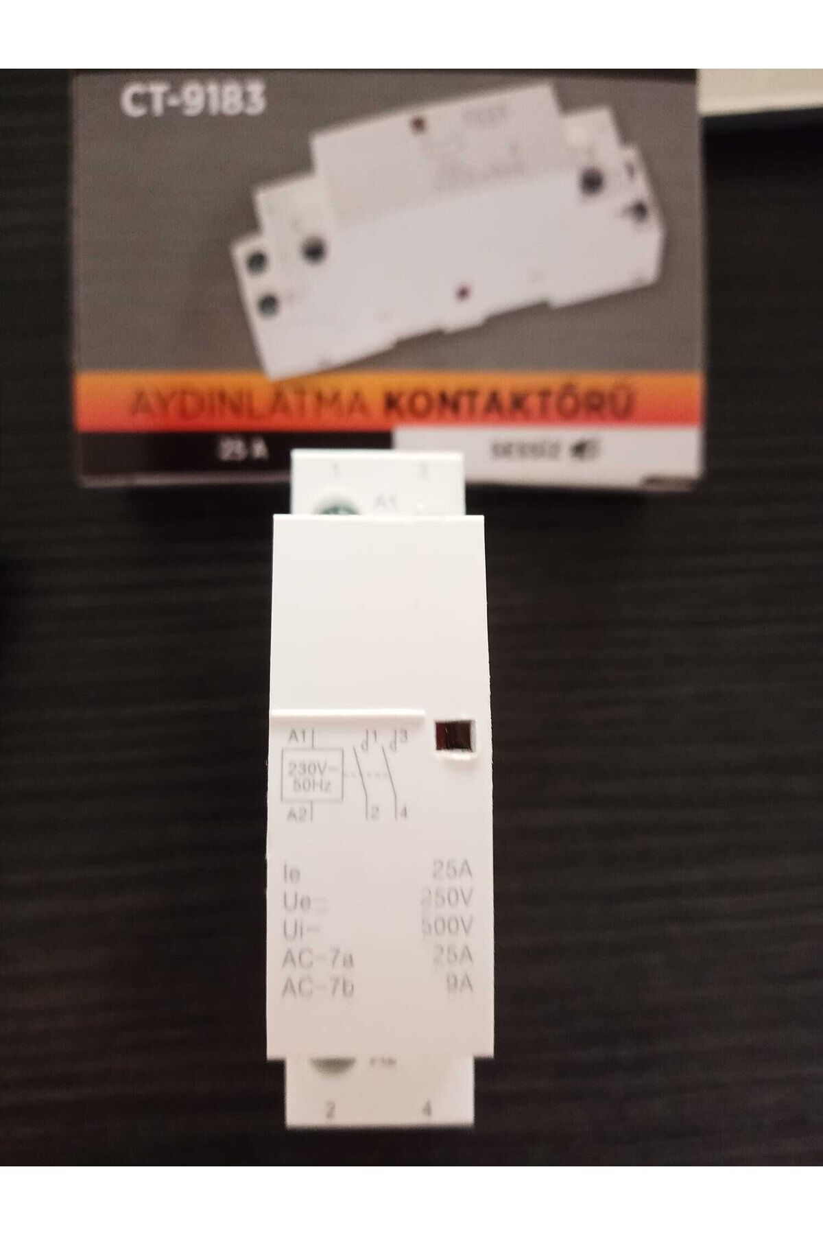 Ct-9183 Sessiz Aydınlatma Kontaktörü Modüler Kontaktör 25a