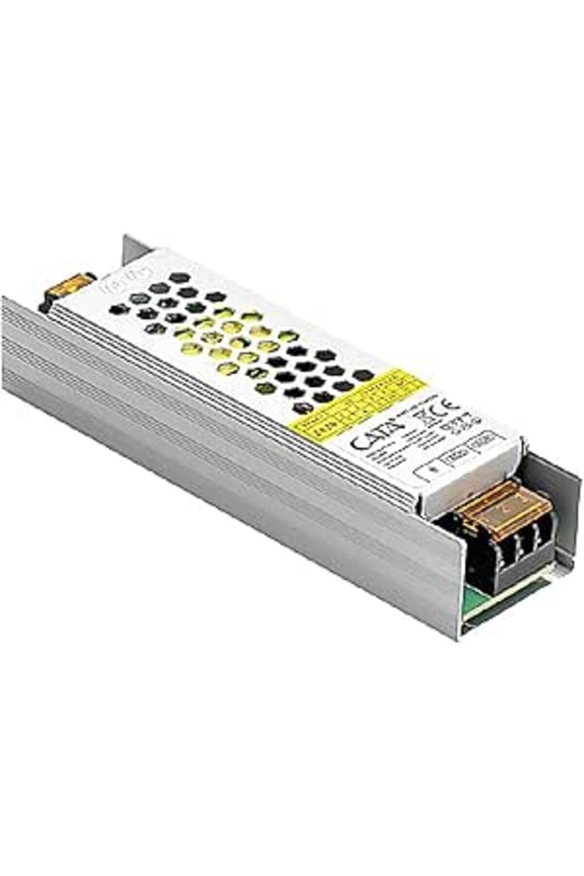CT-2574 12V 5A 60W Slim LED Trafo Klemensli Şerit LED Adaptörü İnce Kasa LED Sürücü